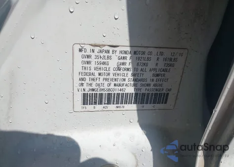 2011 Honda Fit Sport z USA, uszkodzony, nr VIN JHMGE8H55BC011462